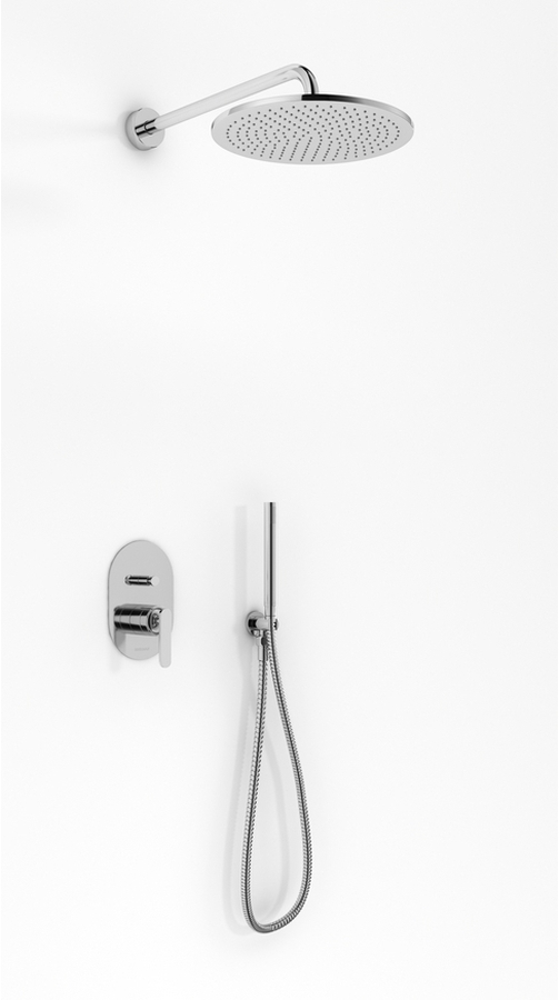 Kohlman Boxine zestaw prysznicowy podtynkowy z deszczownicą 20 cm chrom QW210BR20