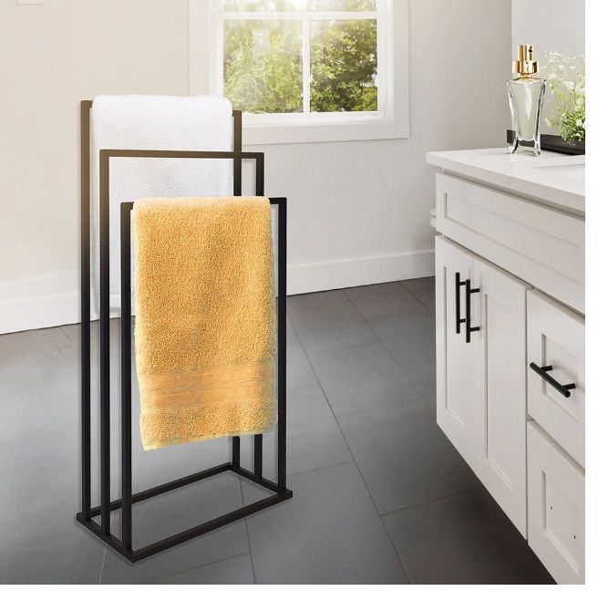 Sepio wieszak na ręczniki 3 ramiona stojący czarny 10STORE3RACZA - Wysyłka w 24h