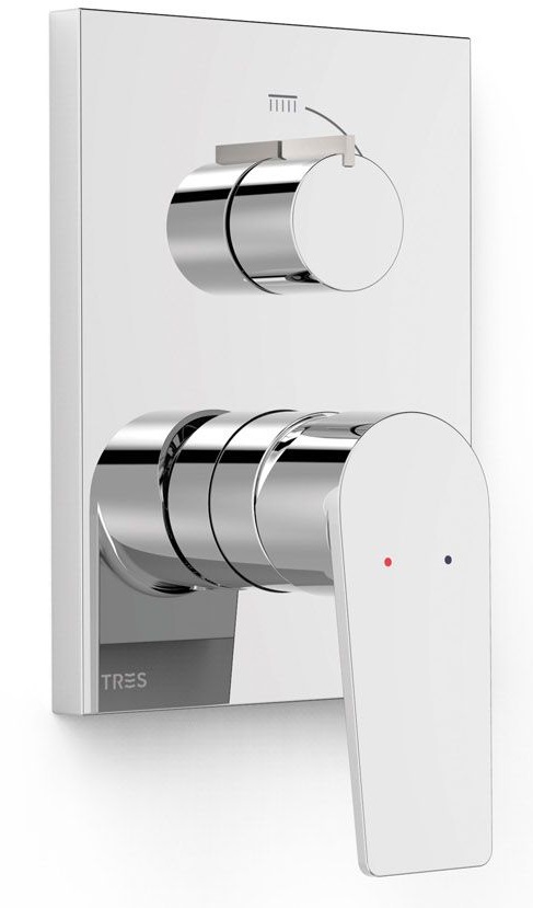 Tres Project bateria wannowo-prysznicowa podtynkowa chrom 21128110