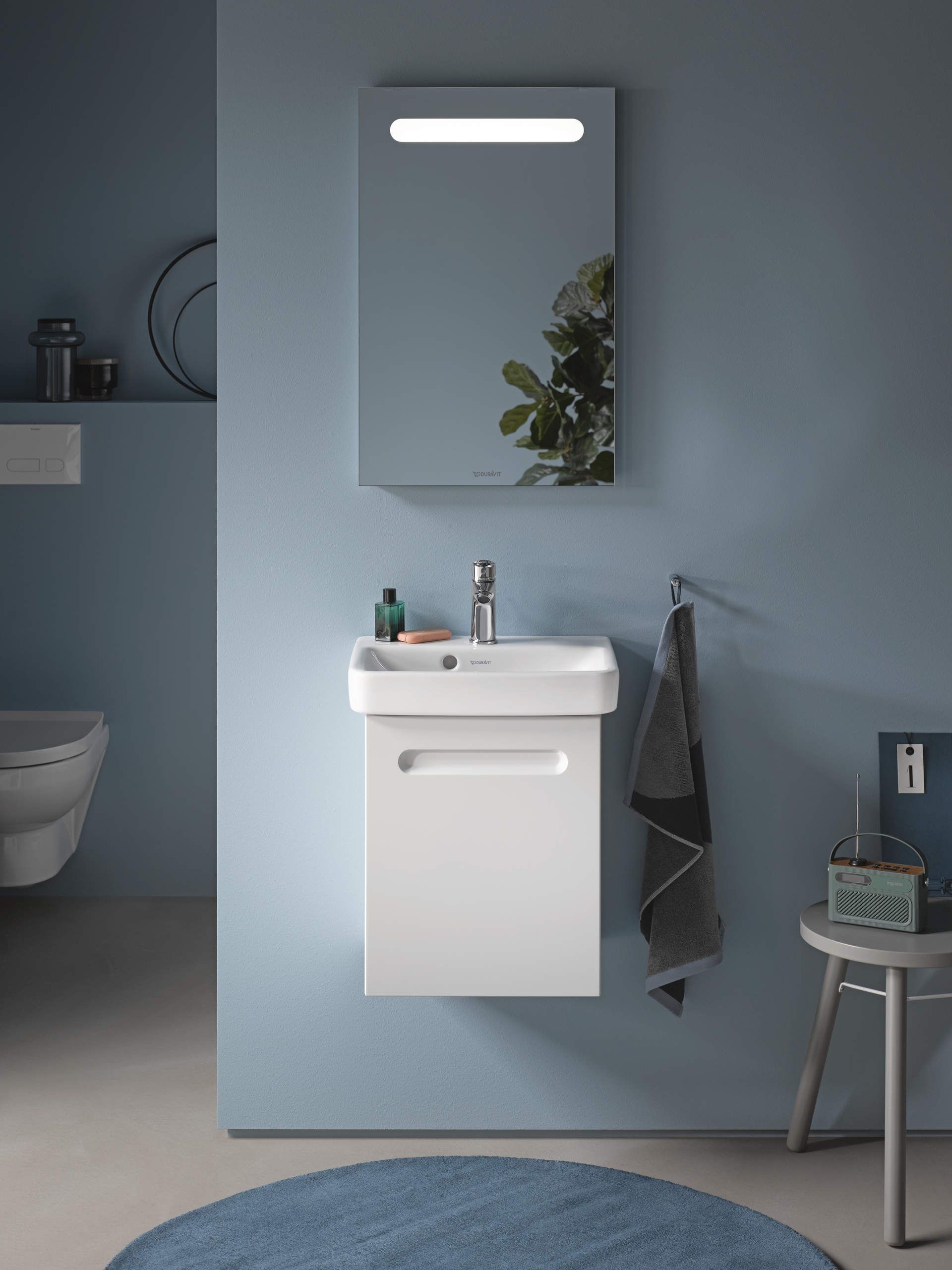 Duravit No.1 lustro 45x70 cm z oświetleniem biały mat N17950000000000