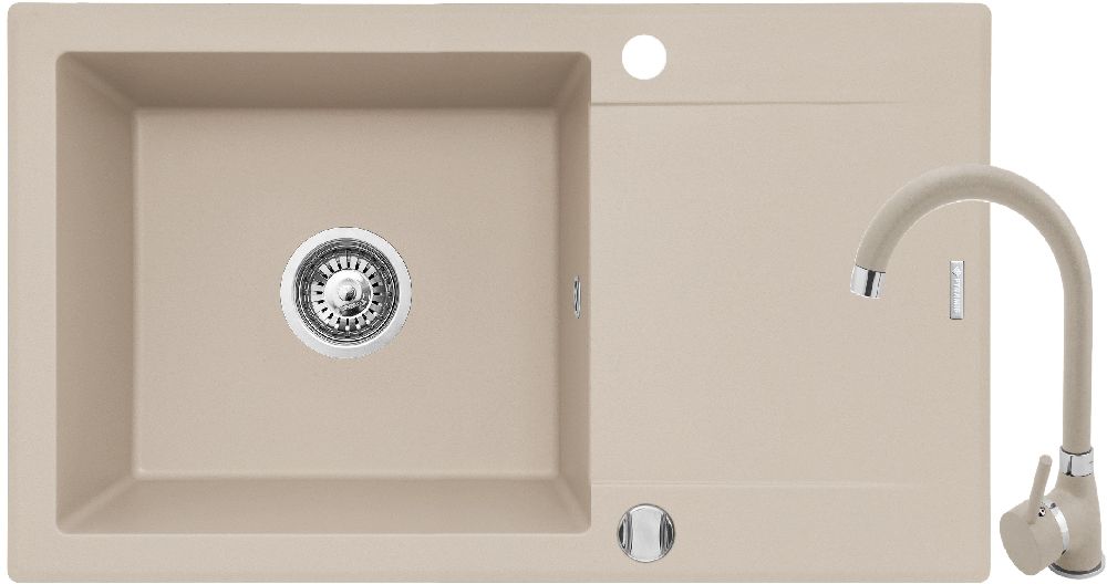 Pyramis Korfu zlewozmywak z baterią beżowy 070061001BN
