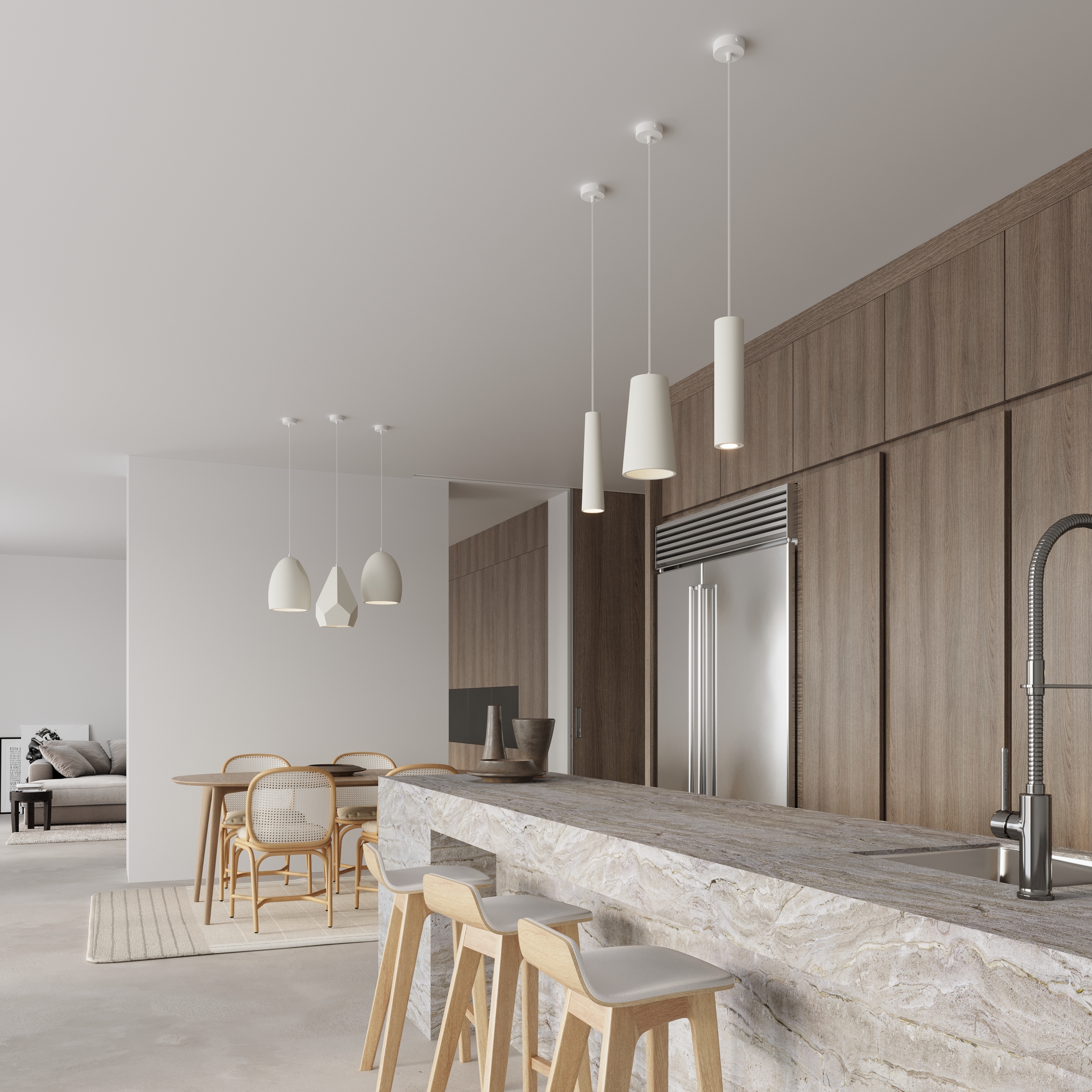 Sollux Lighting Pavlus lampa wisząca 1x60W biała SL.0844