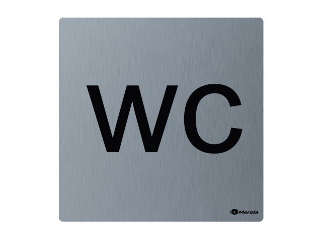 Merida piktogram na drzwi 9,5x9,5 cm WC stal mat GSM012