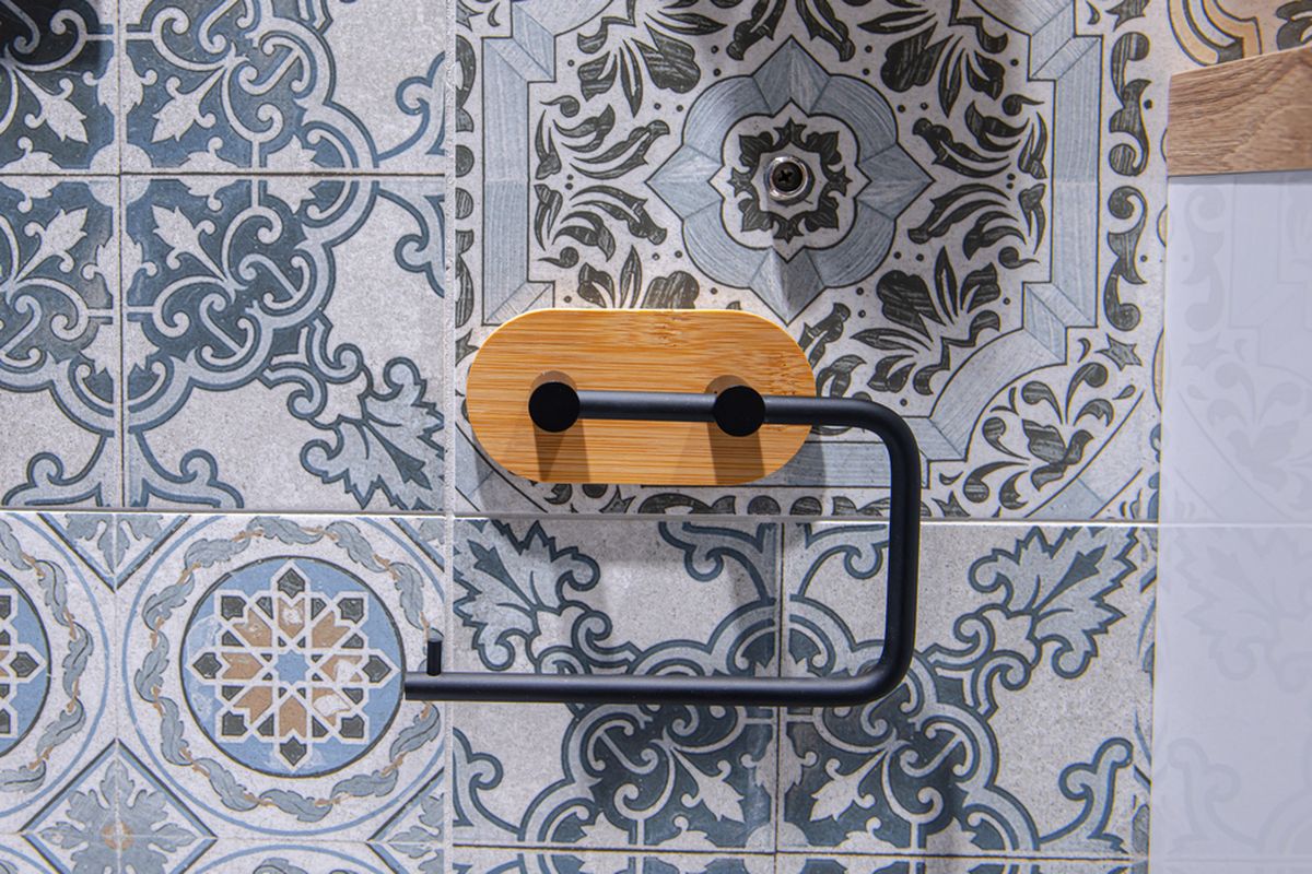 AWD Interior uchwyt na papier toaletowy czarny/brązowy AWD02091765