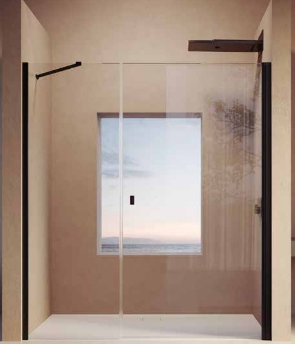 Hüppe SolvaPro TG 4-kąt drzwi prysznicowe 90 cm prawe srebrny połysk/szkło przezroczyste Anti-Plaque 7T3002092322