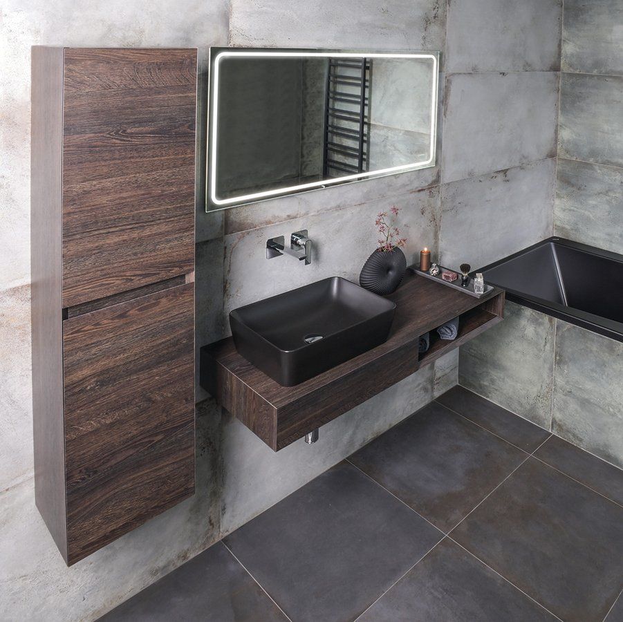 Sapho Gemini lustro 120x60 cm prostokątne z oświetleniem LED GM120