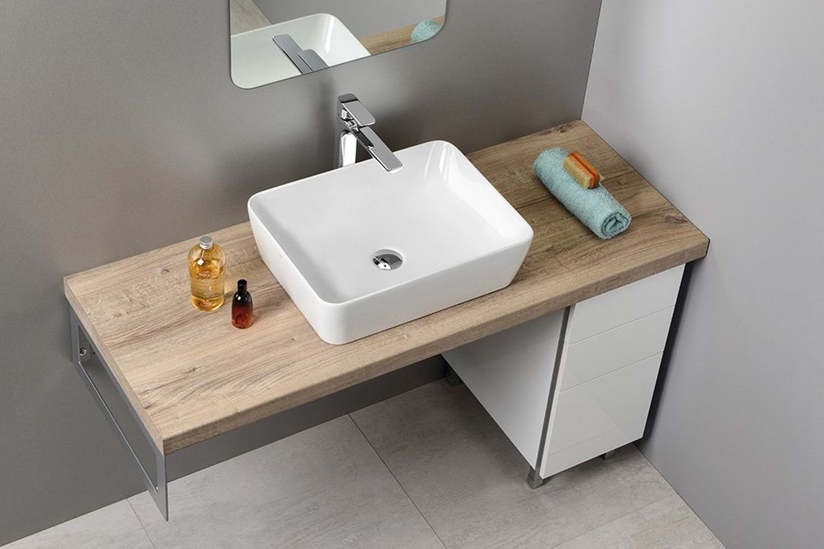 GSI Sand umywalka 50x38 cm nablatowa prostokątna ExtraGlaze biały 903711