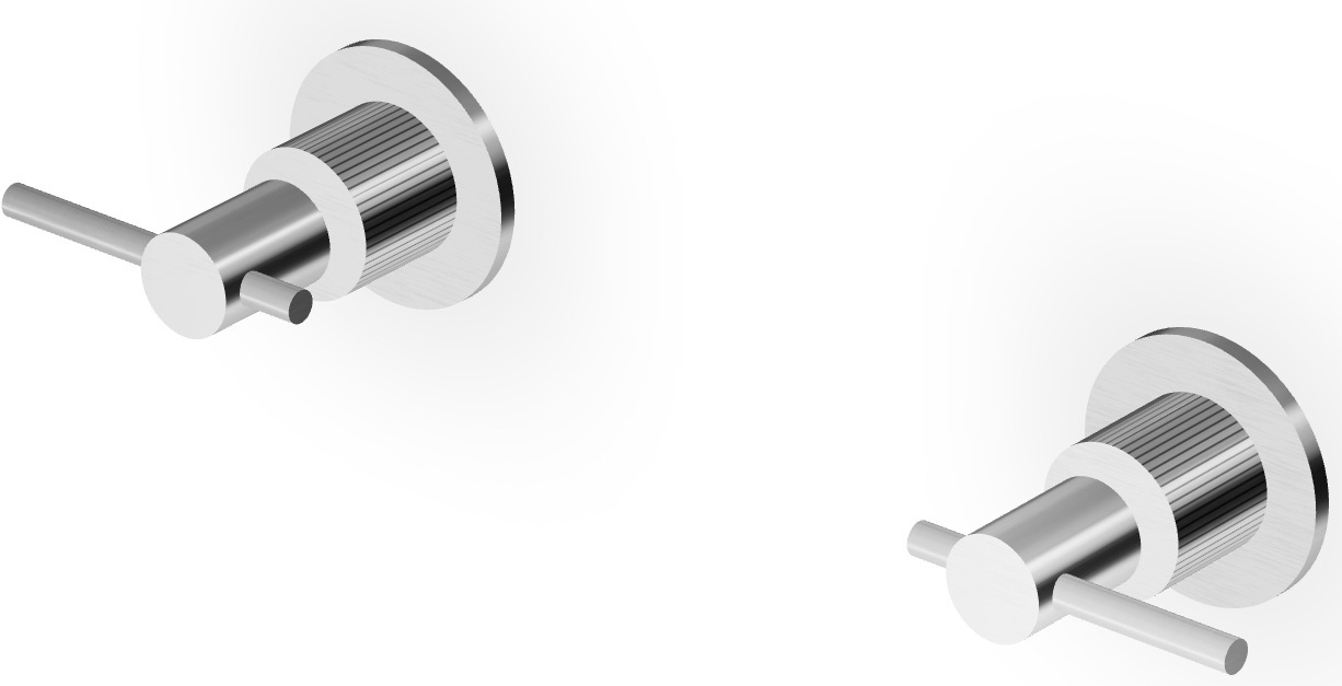 Zucchetti Helm bateria prysznicowa podtynkowa stal nierdzewna szczotkowana/radełkowanie pionowe ZHL738.XG2