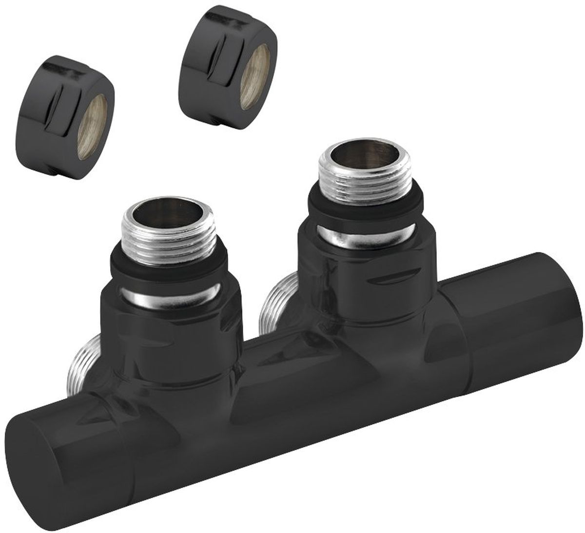 Sapho Twin Black zestaw przyłączeniowy zespolony 50 mm prawy czarny mat CP4101BS - Wysyłka w 24h