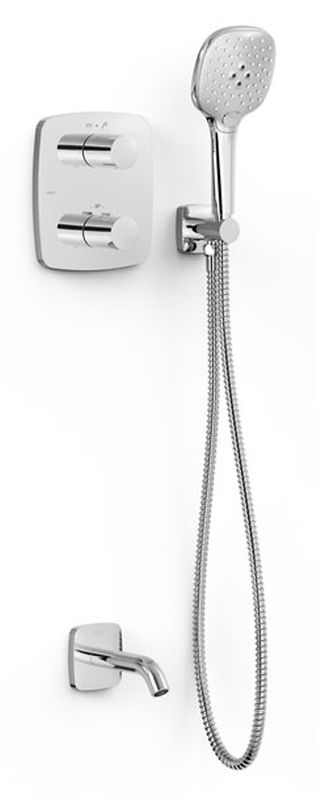 Tres Therm-Box zestaw wannowo-prysznicowy podtynkowy termostatyczny chrom 21725006