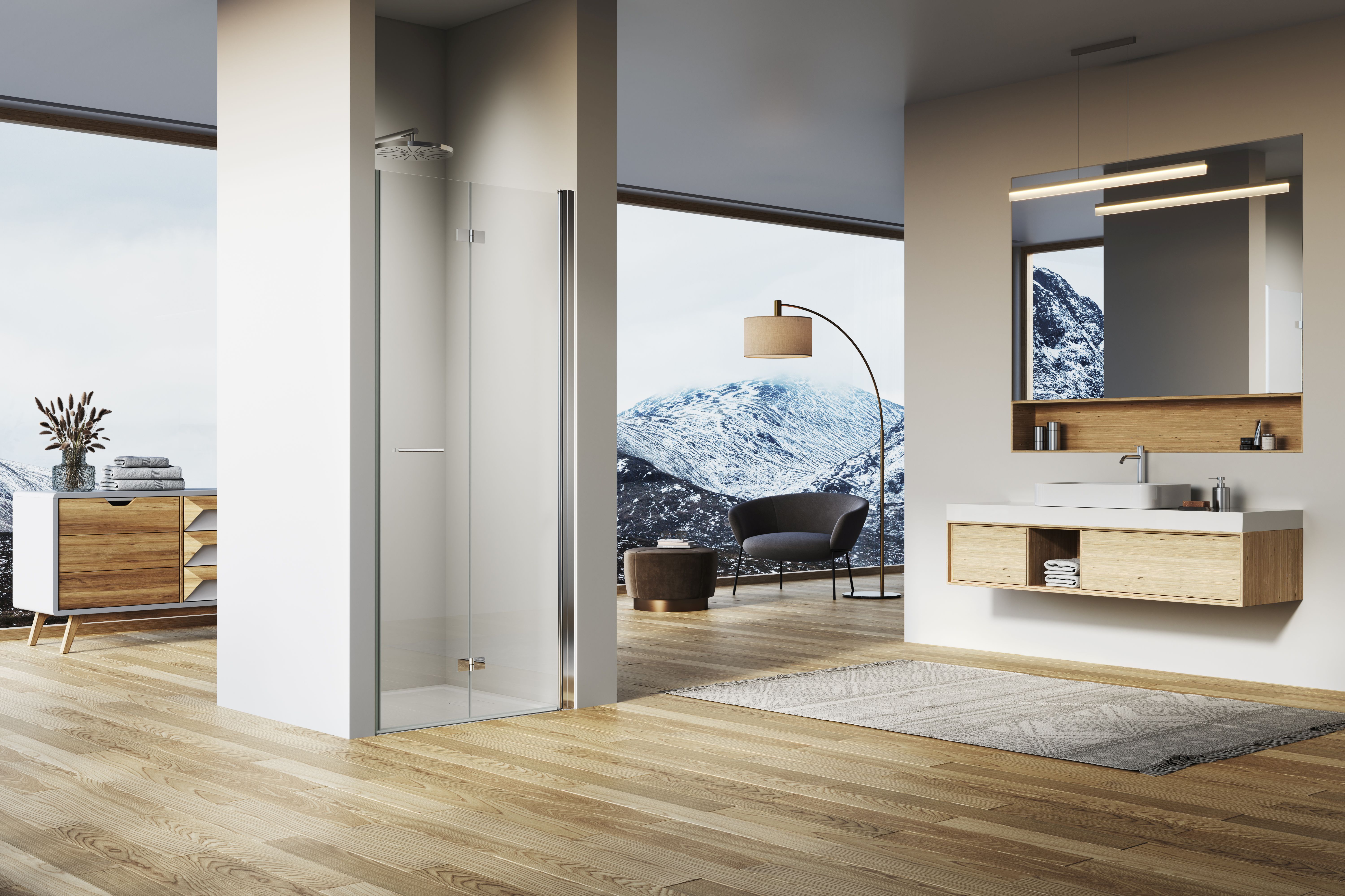 SanSwiss Solino drzwi prysznicowe 80 cm prawe srebrny połysk/szkło przezroczyste SOLF1D0805007