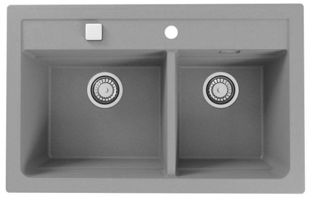 Alveus Atrox zlewozmywak granitowy 79x50 cm szary/grafitowy/onyx 1132001