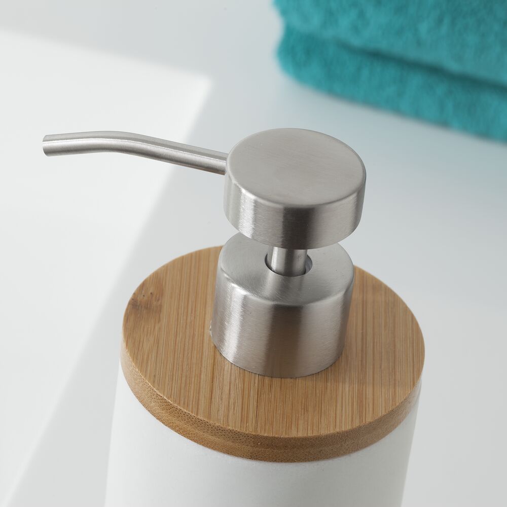 Sealskin Grace dozownik do mydła 350 ml stojący biały/bambus 361910210 - Wysyłka w 24h