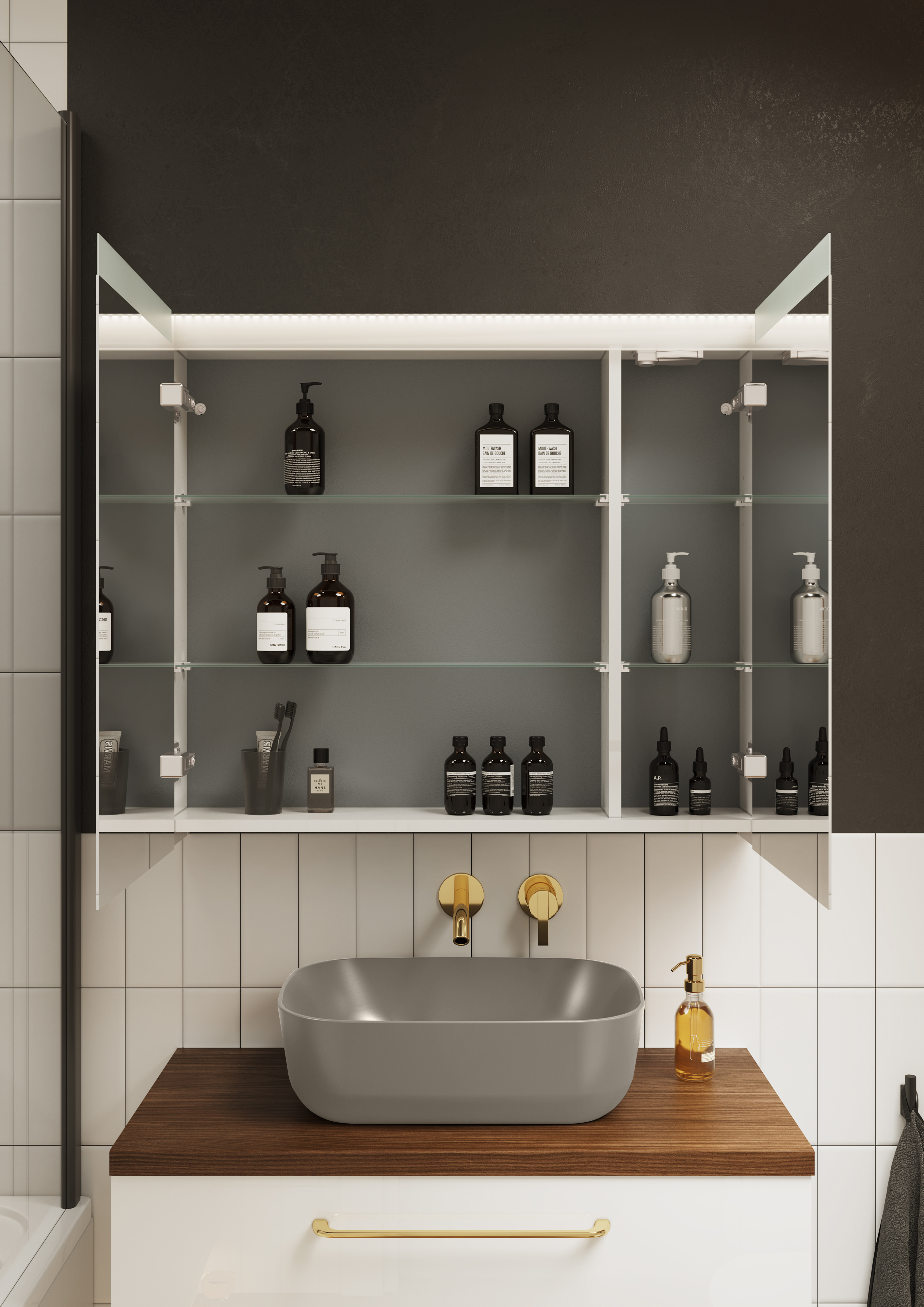 Elita Reni umywalka 45x32,5 cm prostokątna nablatowa fume matt RE040460037020