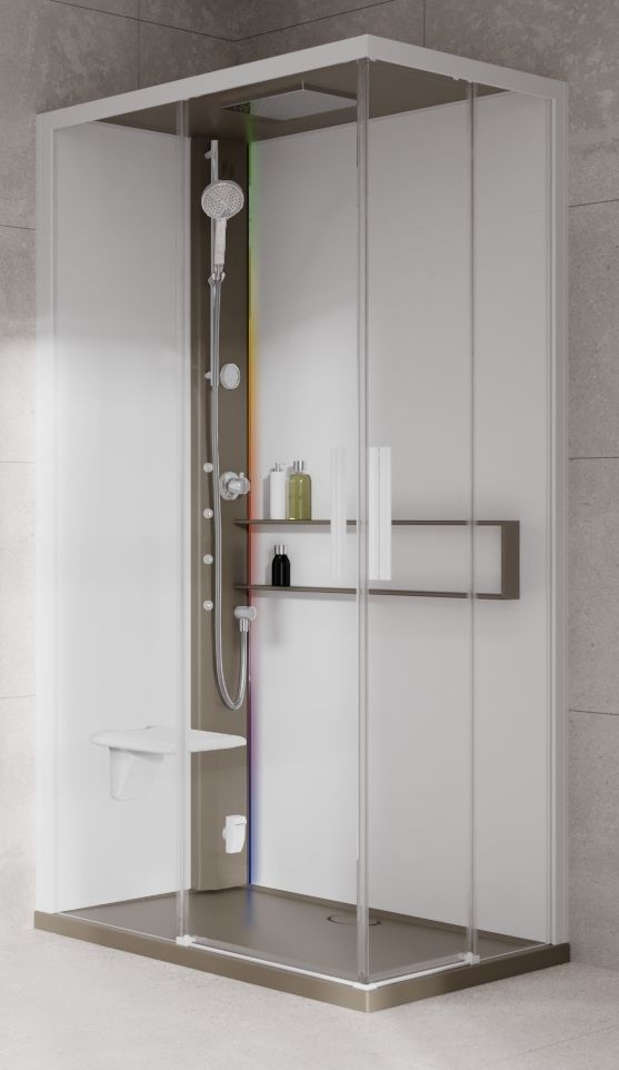 Novellini Glax 2 2.0 A kabina z hydromasażem 100x80 cm lewa parowa z brodzikiem corda G22A108SM5-1TU