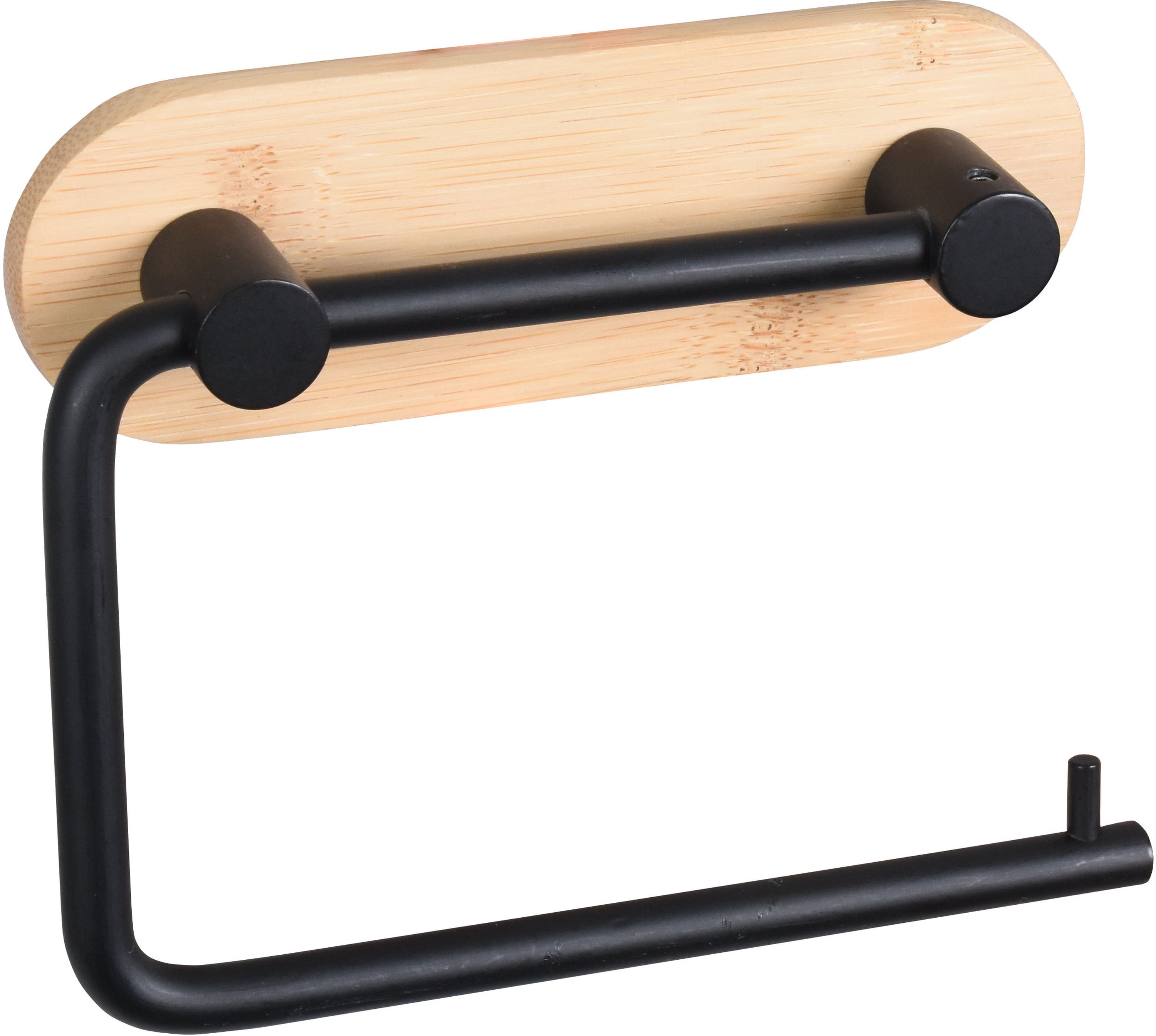 Bisk Umbra uchwyt na papier toaletowy czarny/bambus 08056 - Wysyłka w 24h