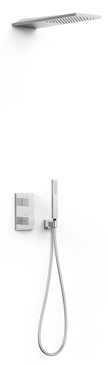 Tres Therm-Box zestaw prysznicowy podtynkowy termostatyczny z deszczownicą chrom 20225055