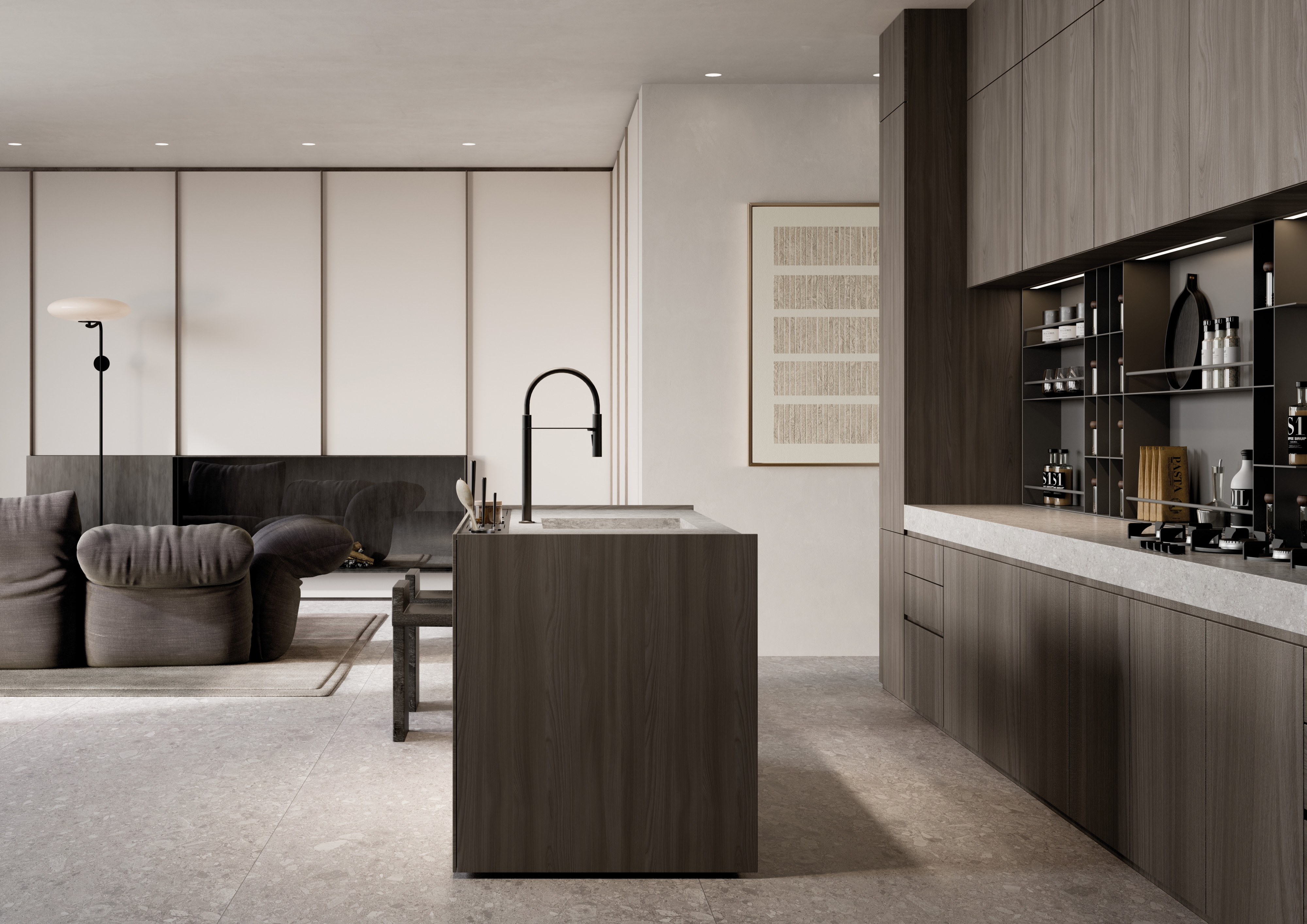 Kludi Qord bateria kuchenna stojąca czarny mat 568596675