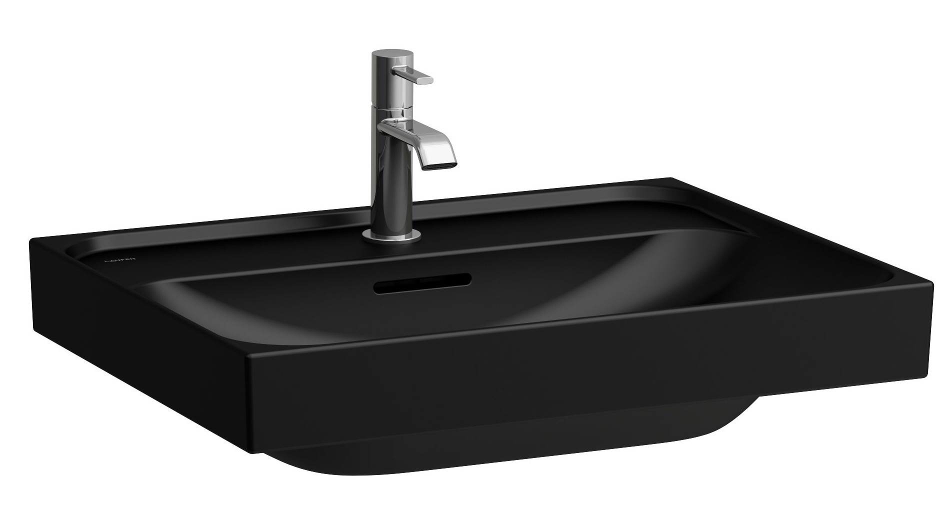 Laufen Meda umywalka 60x46 cm prostokątna ścienna-meblowa czarny mat H8101137161041