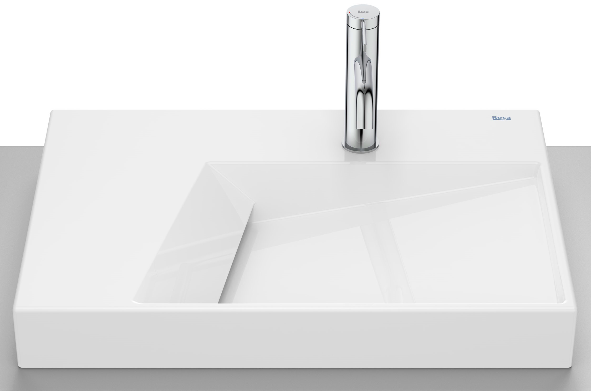 Roca Horizon umywalka 60x42 cm nablatowa biała A327276S0B