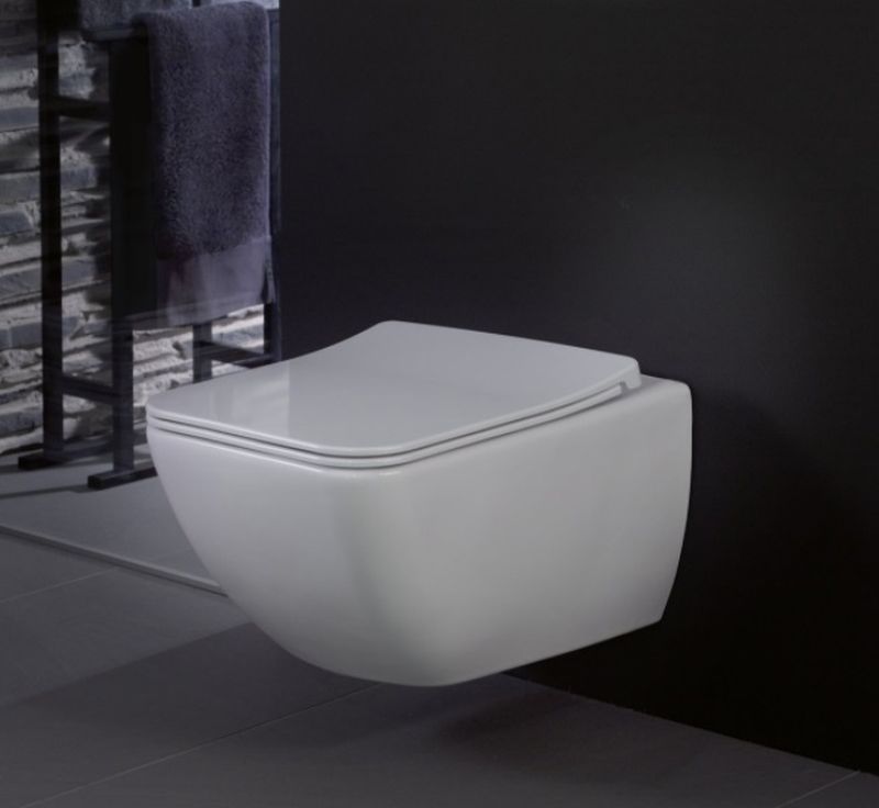 Villeroy & Boch Venticello Combi-Pack miska WC wisząca bez kołnierza CeramicPlus z deską wolnoopadającą Weiss Alpin 4611RLR1 - Wysyłka w 24h