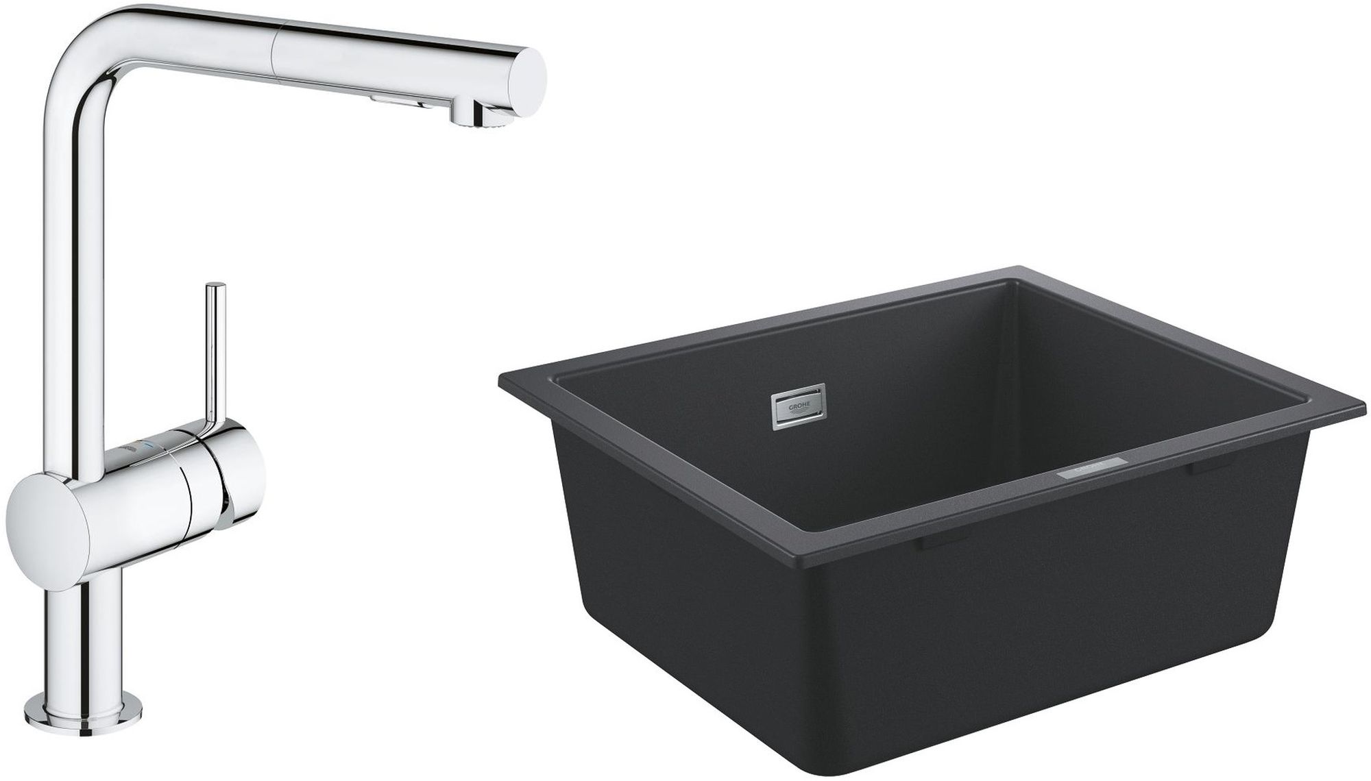 Zestaw Grohe K700 zlewozmywak 53,3x45,7 cm z baterią kuchenną Minta chrom (31654AP0, 30274000) - Wysyłka w 24h