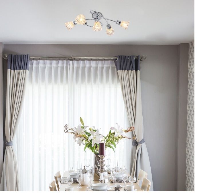 Rabalux Hestia lampa podsufitowa 5x40 W chrom-przezroczysta 5304