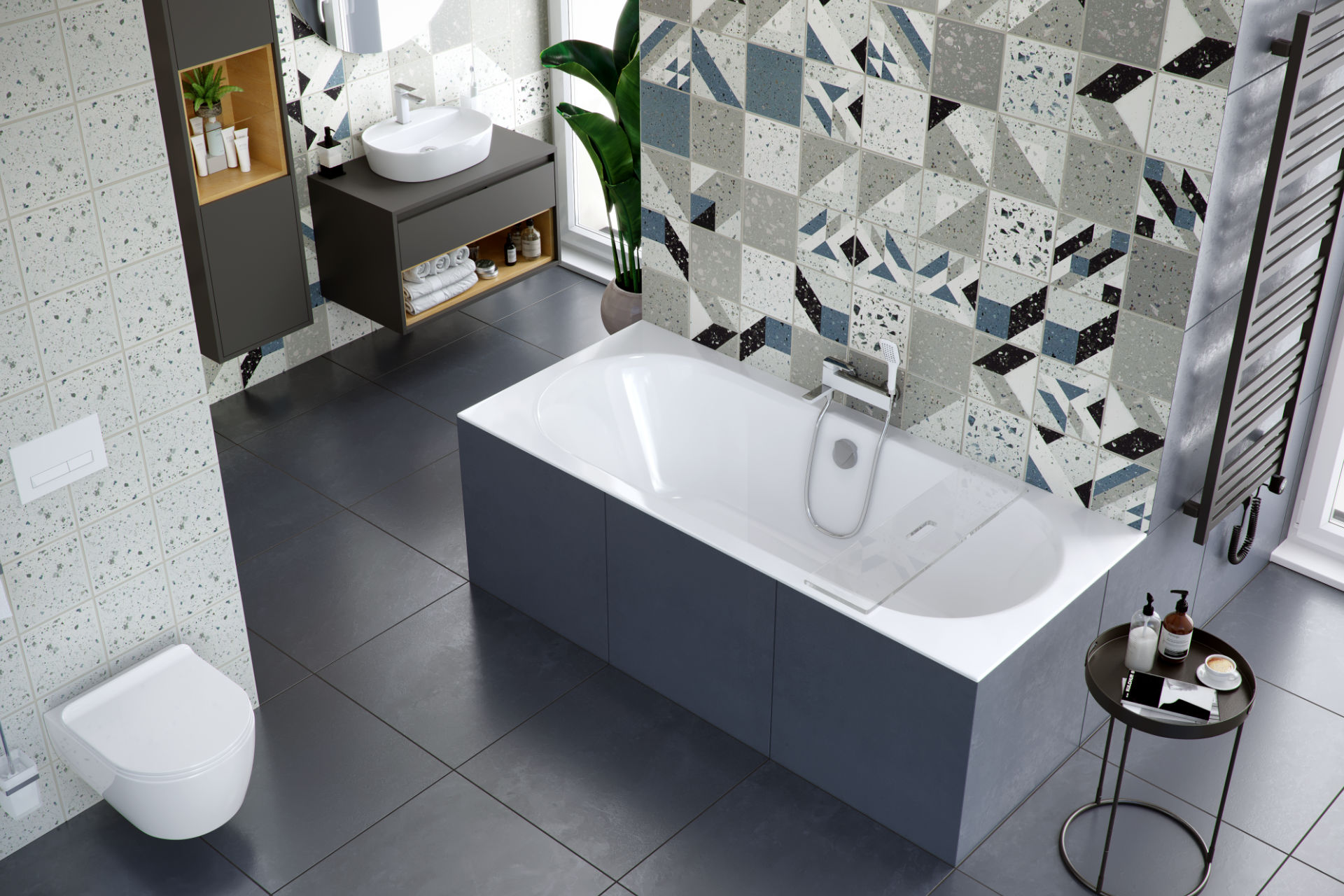 Excellent Oceana wanna prostokątna Slim 170x75 cm biały mat WAEX.OCE17WHMS