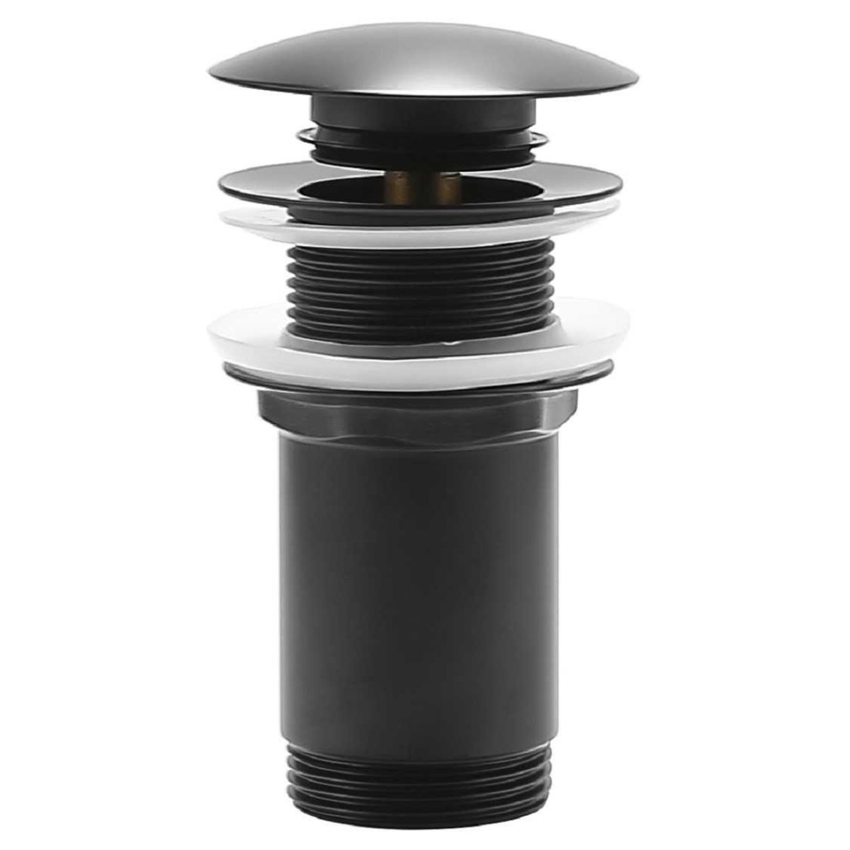 Oltens Rovde korek do umywalki klik klak okrągły bez przelewu G1 1/4 czarny mat 05200300 - Wysyłka w 24h