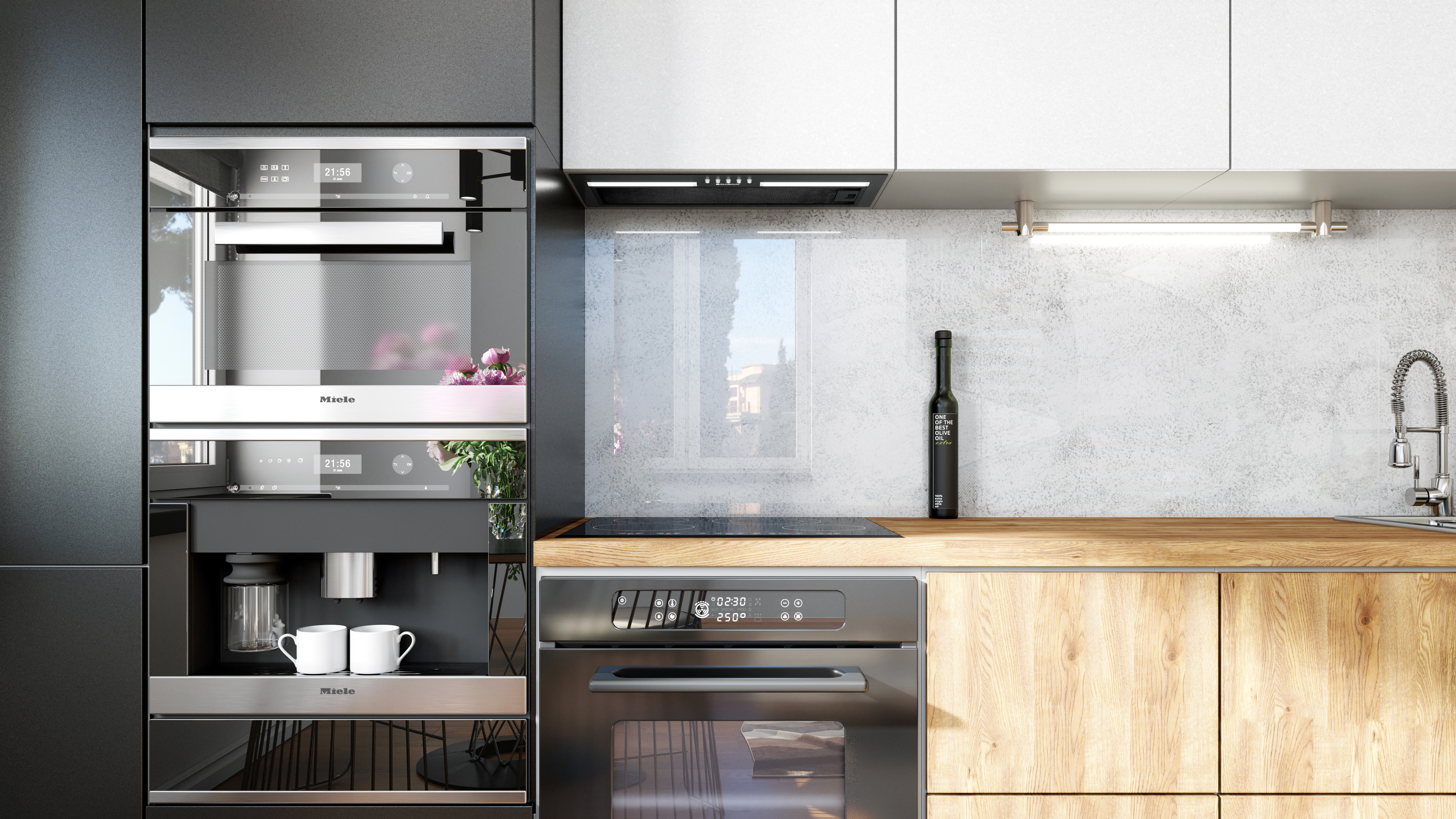 Globalo Design Hadario okap kuchenny 59,6 cm podszafkowy czarny HADARIO_60_2_BLACK - Wysyłka w 24h