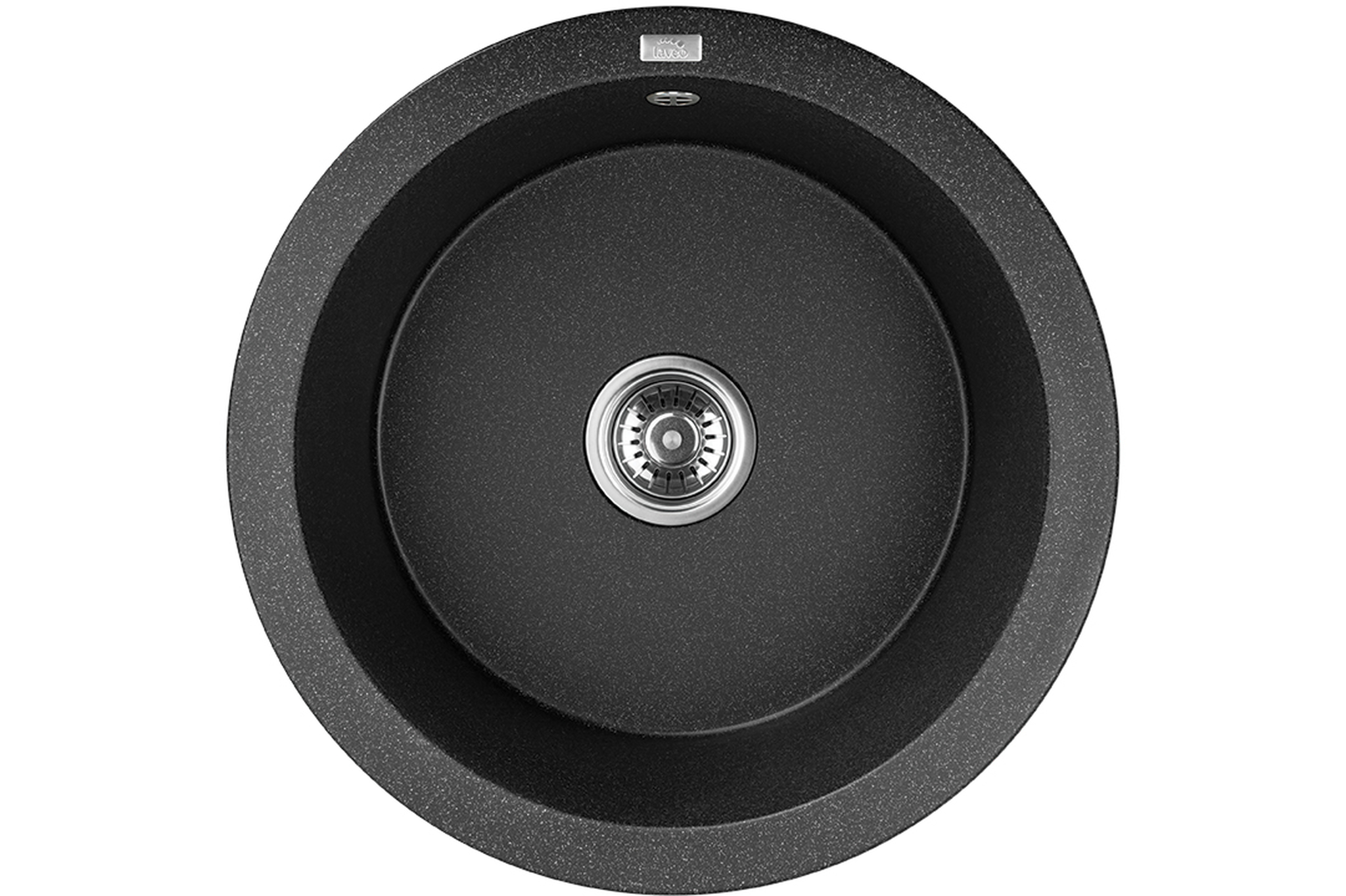 Laveo Dafne zlewozmywak granitowy 51x51 cm czarny SBD788Y