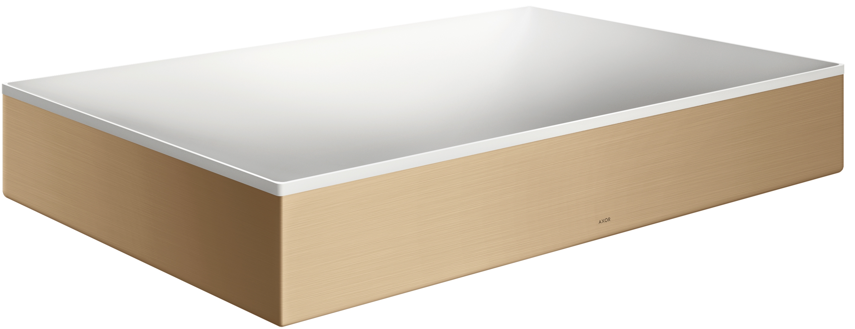 Axor Suite umywalka 60x40 cm nablatowa prostokątna biały/brąz szczotkowany 42004140