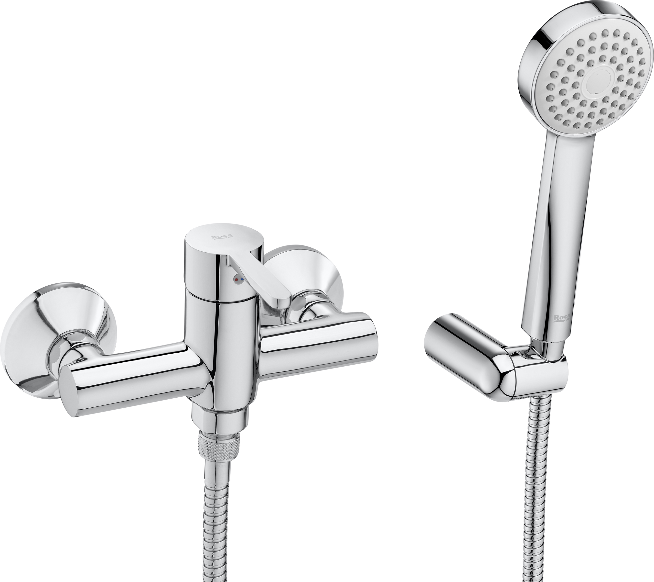 Roca Carelia bateria prysznicowa ścienna chrom A5A208AC0K