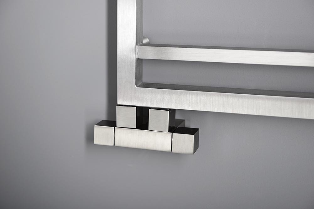 Sapho Cube Twin zestaw przyłączeniowy zespolony 50 mm stal nierdzewna szczotkowana CP582S