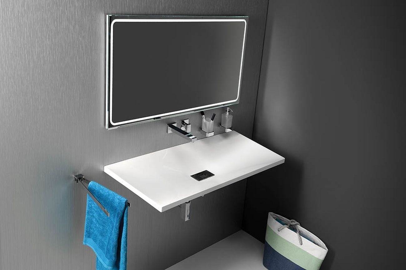 Sapho Tonga umywalka 121x50 cm ścienna prostokątna biała TG121