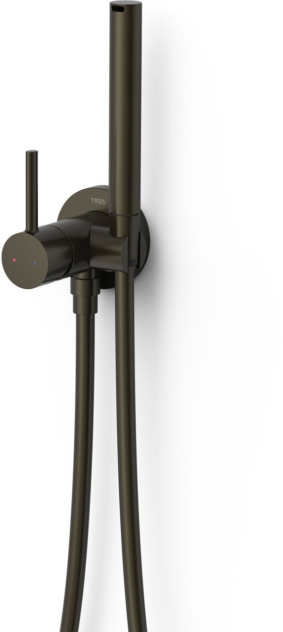 Tres Study Exclusive bateria bidetowa podtynkowa czarny brąz 134123KMB