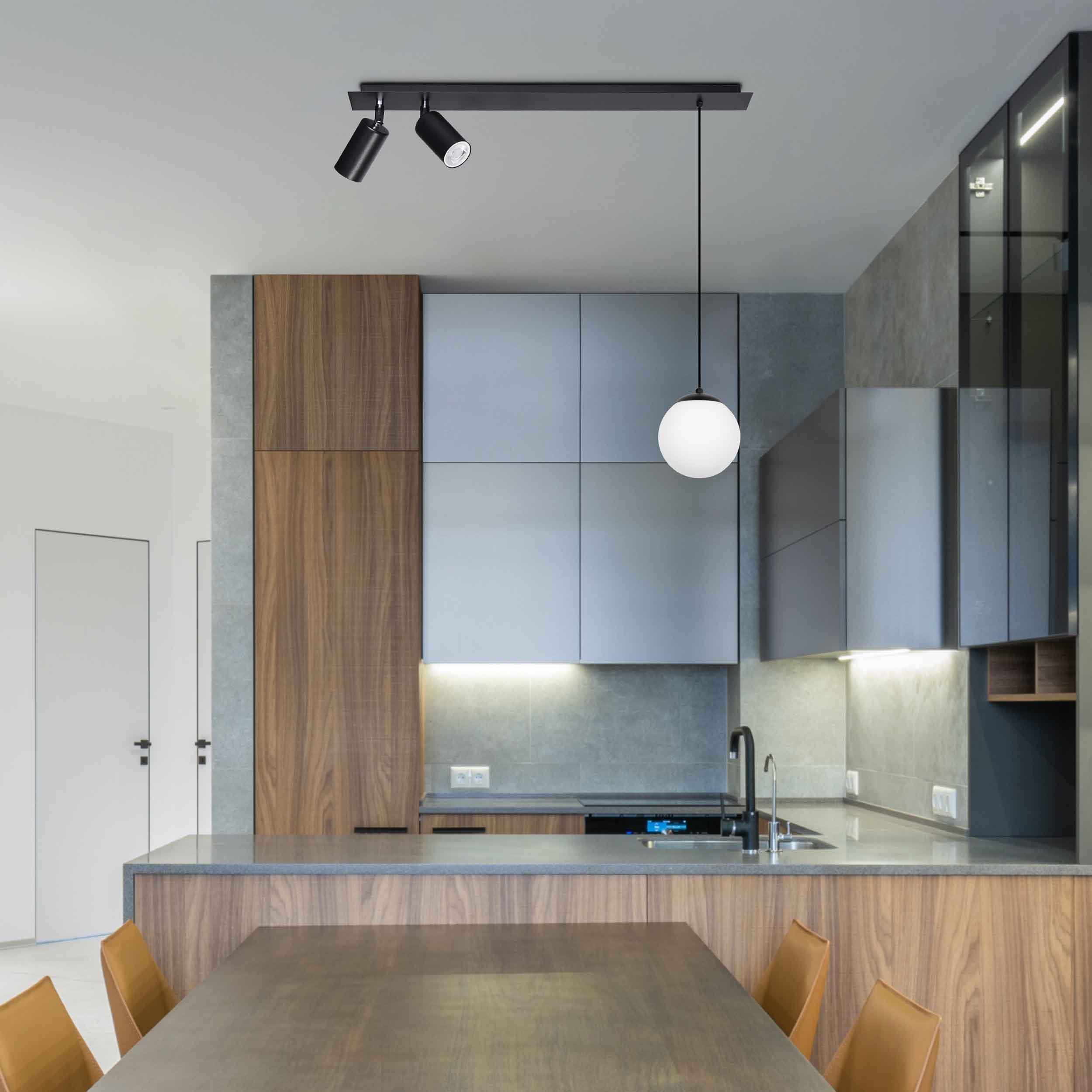 Kaja Albio lampa wisząca 3x40 W biała-czarna K-4137