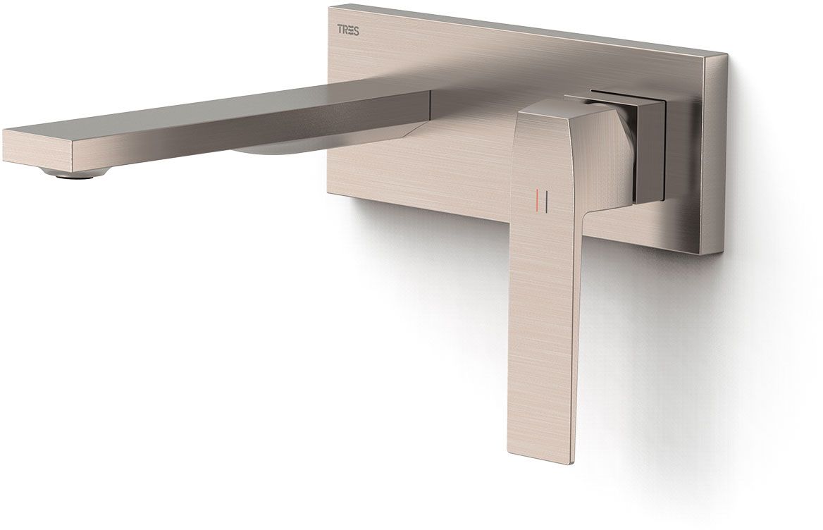 Tres Slim bateria umywalkowa podtynkowa stal 20230031AC