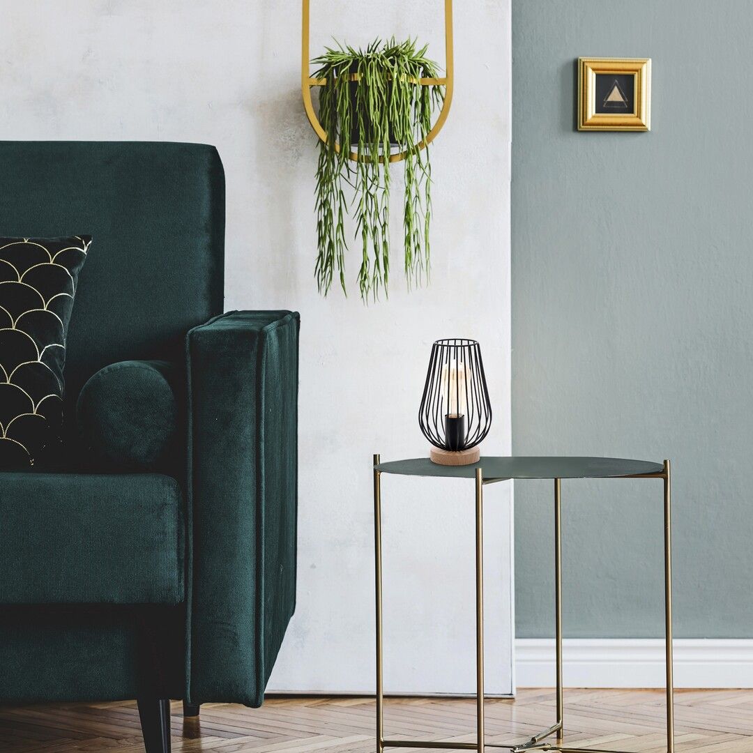 Rabalux Gremio lampa stołowa 1x40W czarna/buk 6915