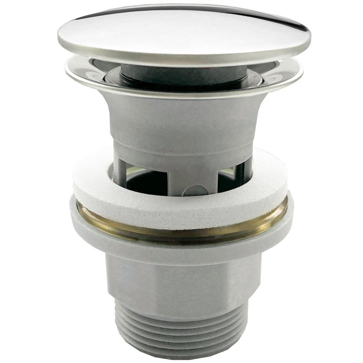 Oltens Jelsa korek do umywalki klik klak okrągły z przelewem G 1 1/4 chrom 05103100 - Wysyłka w 24h