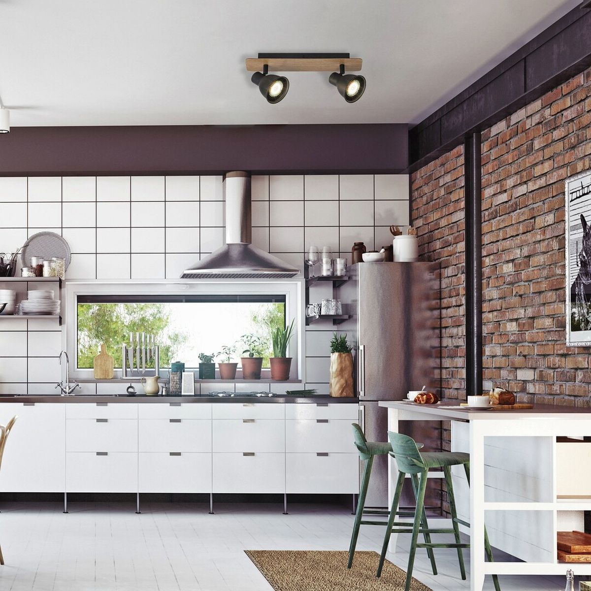 Rabalux Mac lampa podsufitowa 2x15W czarna 5903