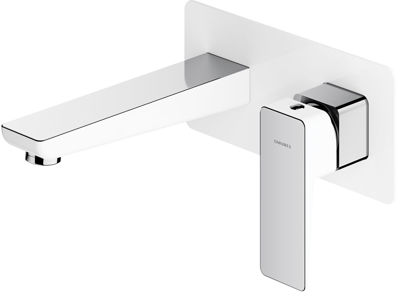 Omnires Parma bateria umywalkowa podtynkowa chrom/biały PM7415CRB