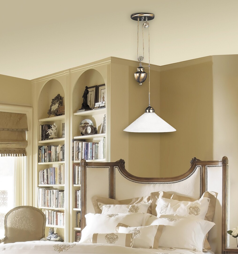 Rabalux Marian lampa wisząca 1x100 W biała-brązowa 2706