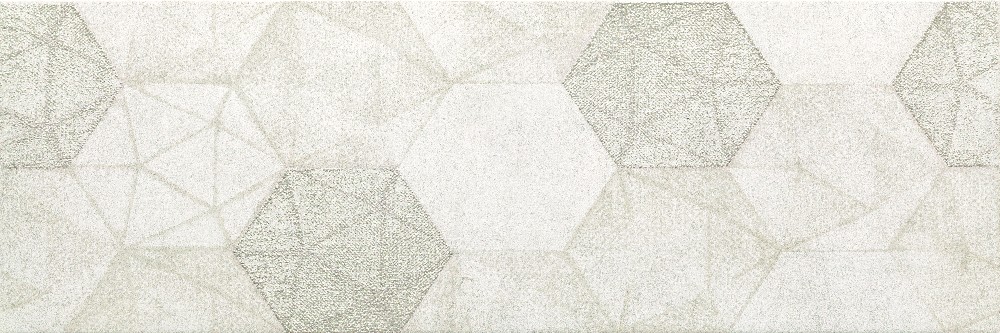 Ceramika Color Universal Hexagony dekor ścienny 25x75 cm biały połysk