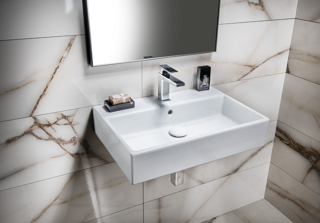 Isvea Purity umywalka 60x42 cm ścienna prostokątna biała 10PL50060