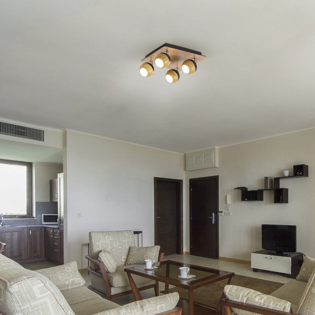 Rabalux Arthur lampa podsufitowa 4x35W dąb 5616