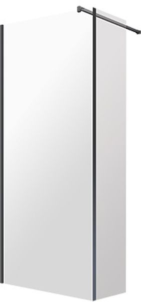 Omnires Marina kabina prysznicowa 120x30 cm typu Walk-In czarny mat/szkło przezroczyste MA1230BLTR