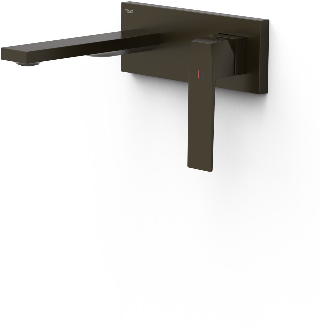 Tres Slim bateria umywalkowa podtynkowa czarny brąz 20230031KMB