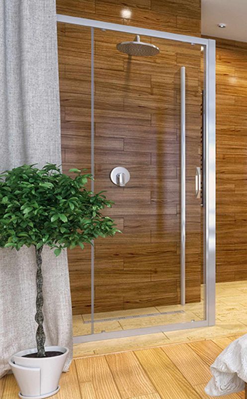 Hüppe Ena 2.0 4-kąt ścianka prysznicowa 80 cm boczna srebrny połysk/szkło przezroczyste Anti-Plaque 140503.069.322