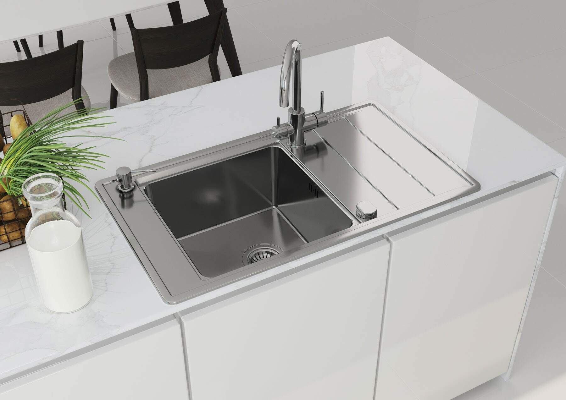 Deante Deco dozownik do płynu 300 ml blatowy chrom ZZZ002D - Wysyłka w 24h